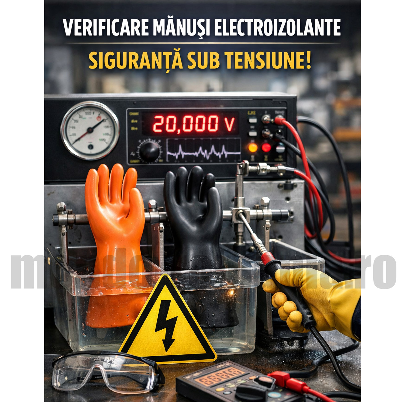 Verificare si inspectie manusi electroizolante