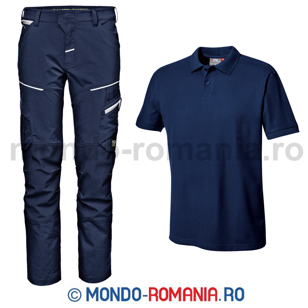 Pantaloni NEW Gemini Guard Bleumarin si Tricou SIRFLEX Polo Bleumarin