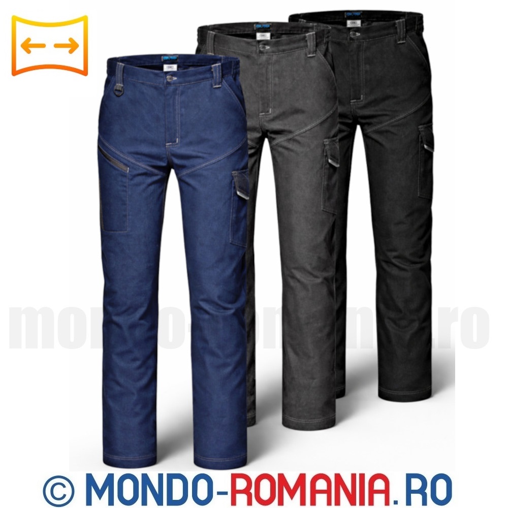 Pantaloni de lucru, elastici, din doc bumbac si spandex COOL Touch