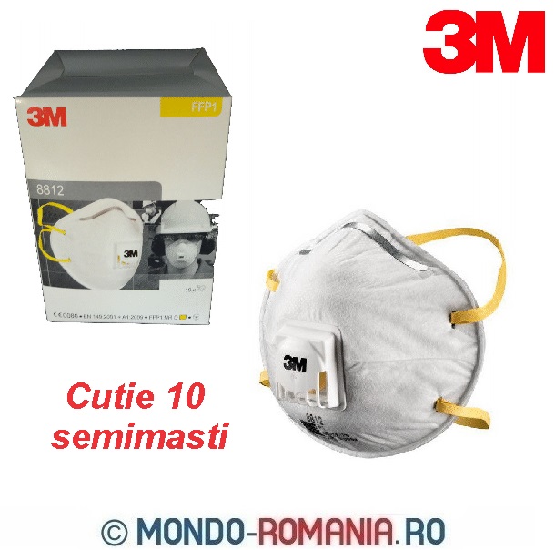 jelly reel design Semimasca 3M cu supapa FFP1 pentru protectie la pulberi 3M - 8812 - cutie  de 10 buc. - STOC LIMITAT: Echipament protectie la Mondo Romania