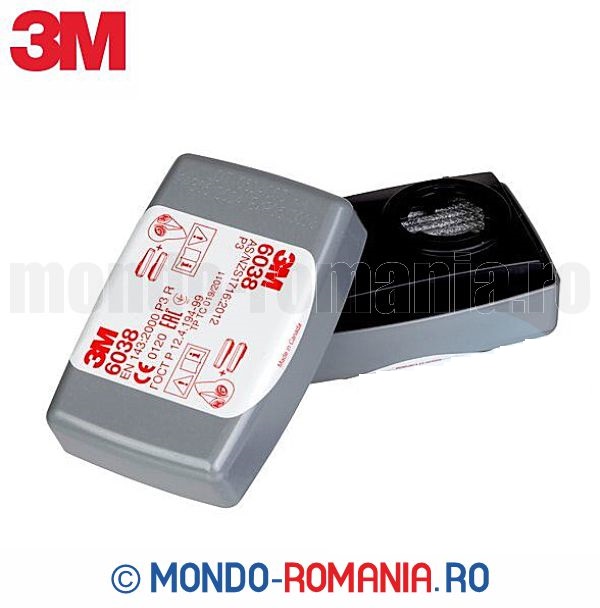 Filtre 3M P3R pentru pulberi de praf, ozon, gaze acide (sub VLM)