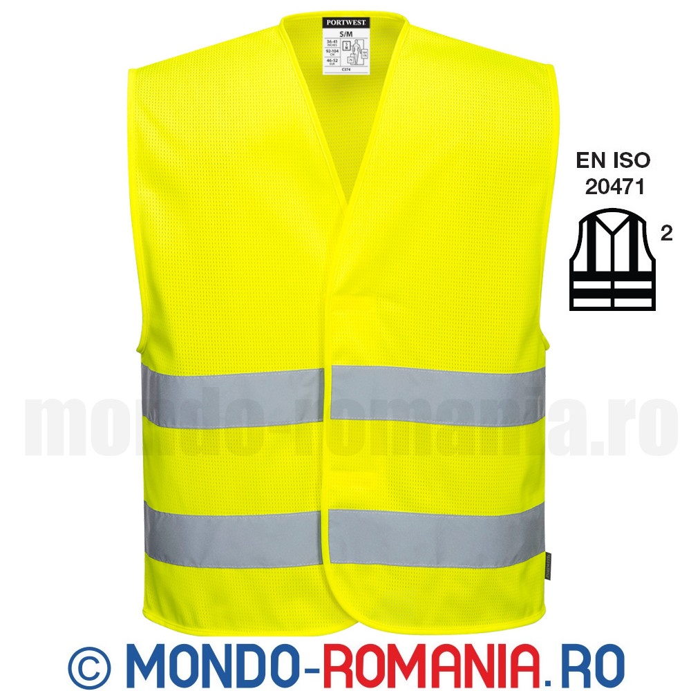 Vesta reflectorizanta respirabila, material tip plasa